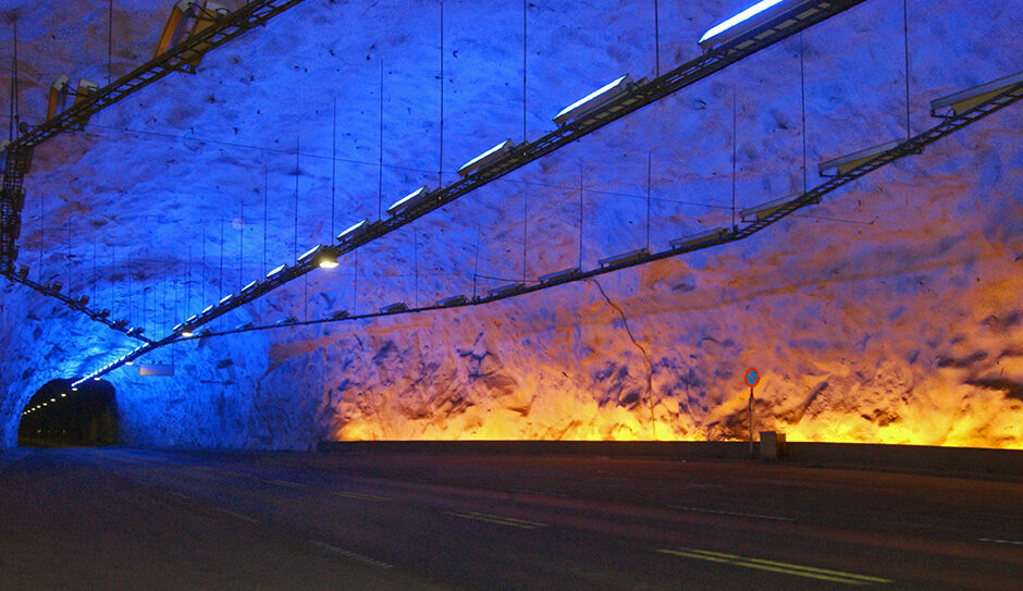 A Tunnel can be be beautiful too – Lærdal Tunnel by Jørn Eriksson is licensed under CC by 2.0