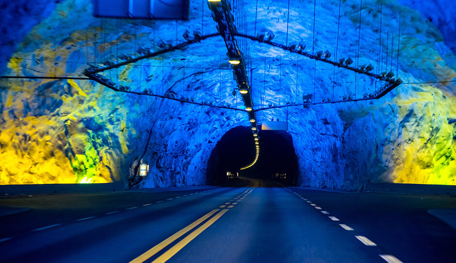 Lærdal Tunnel, Norway by dconvertini is licensed under CC by 2.0