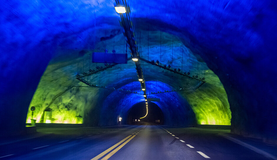 Lærdal Tunnel, Norway by dconvertini is licensed under CC by 2.0