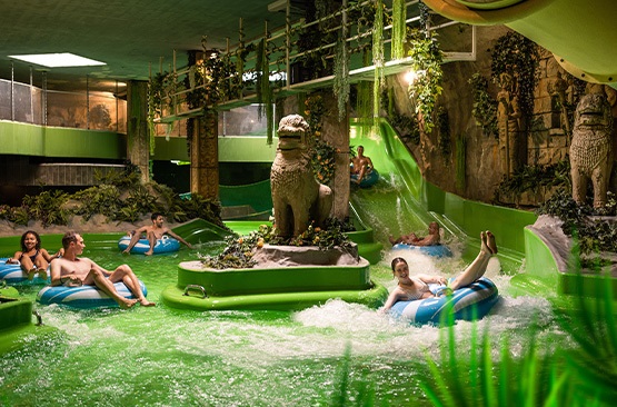 The first indoor water park, Alpamare, is still in operation.