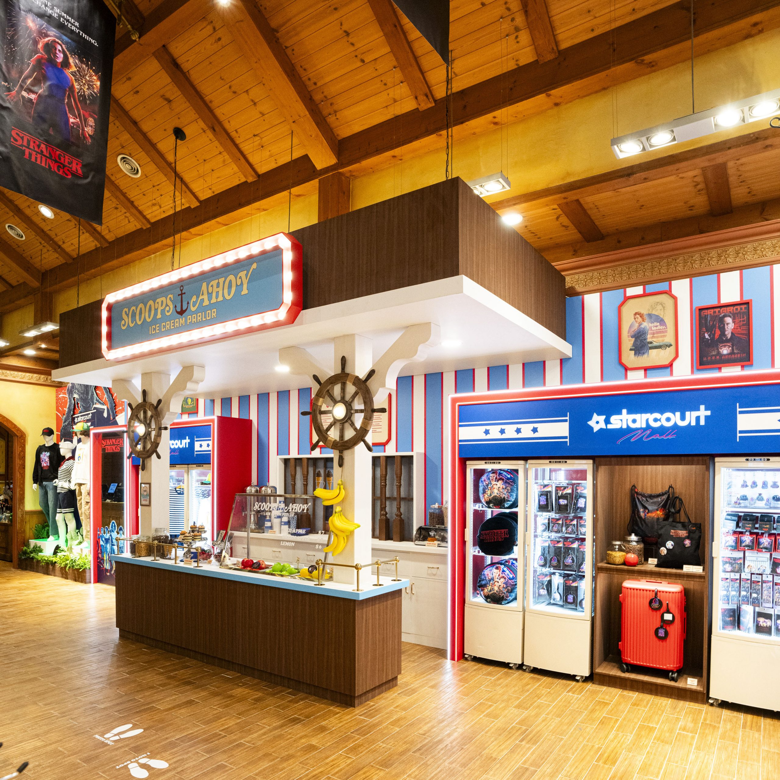 Visit a recreation of ”Scoops Ahoy” Ice Cream Parlor from Stranger Things