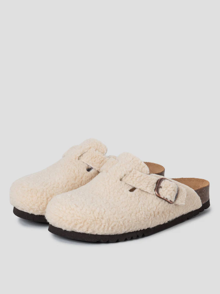 Scholl Shearling clogs in ivory