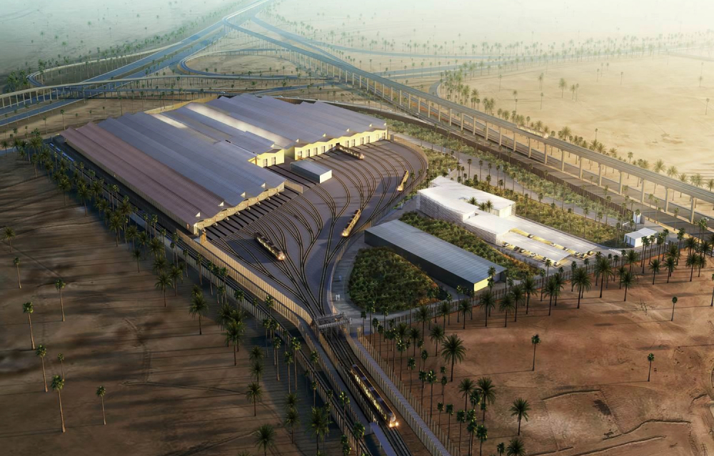 A rendering of a Depot in the Riyadh Metro