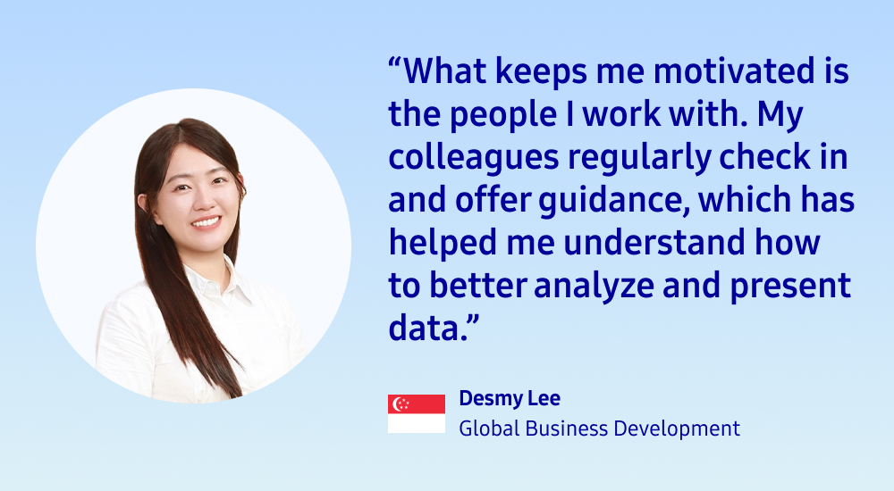 Desmy Lee from the Global Business Development team shares a quote about learning from colleagues.