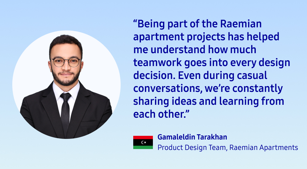 Gamaleldin Tarakhan of the Raemian Product Design Team talks about teamwork in design projects.