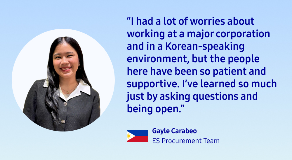 Gayle Carabeo from the ES Procurement Team reflects on adjusting to a Korean-speaking workplace.
