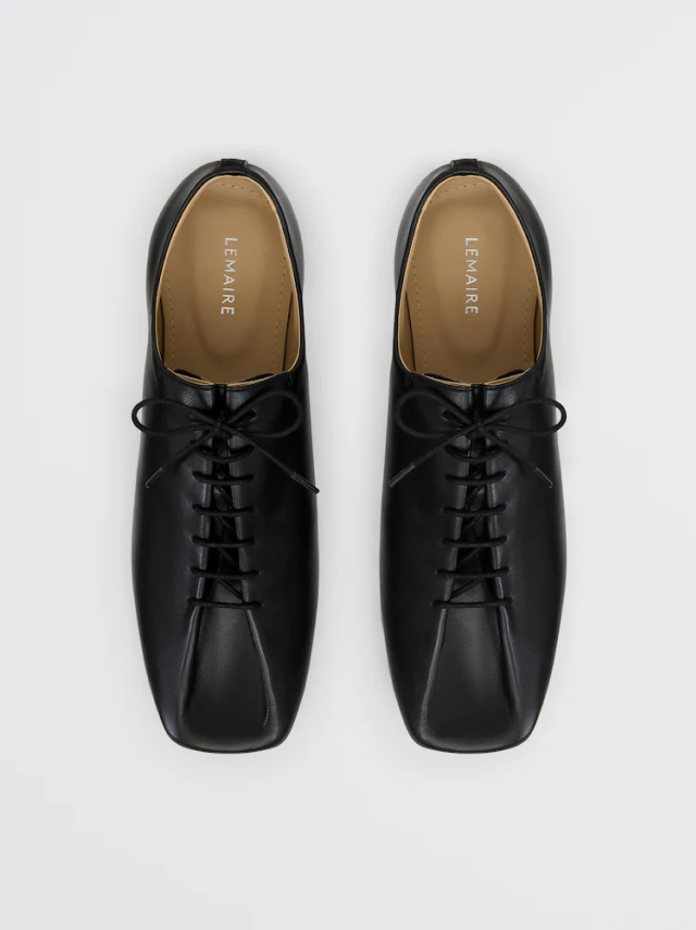LEMAIRE Souris Flat Classic Derbies - Black