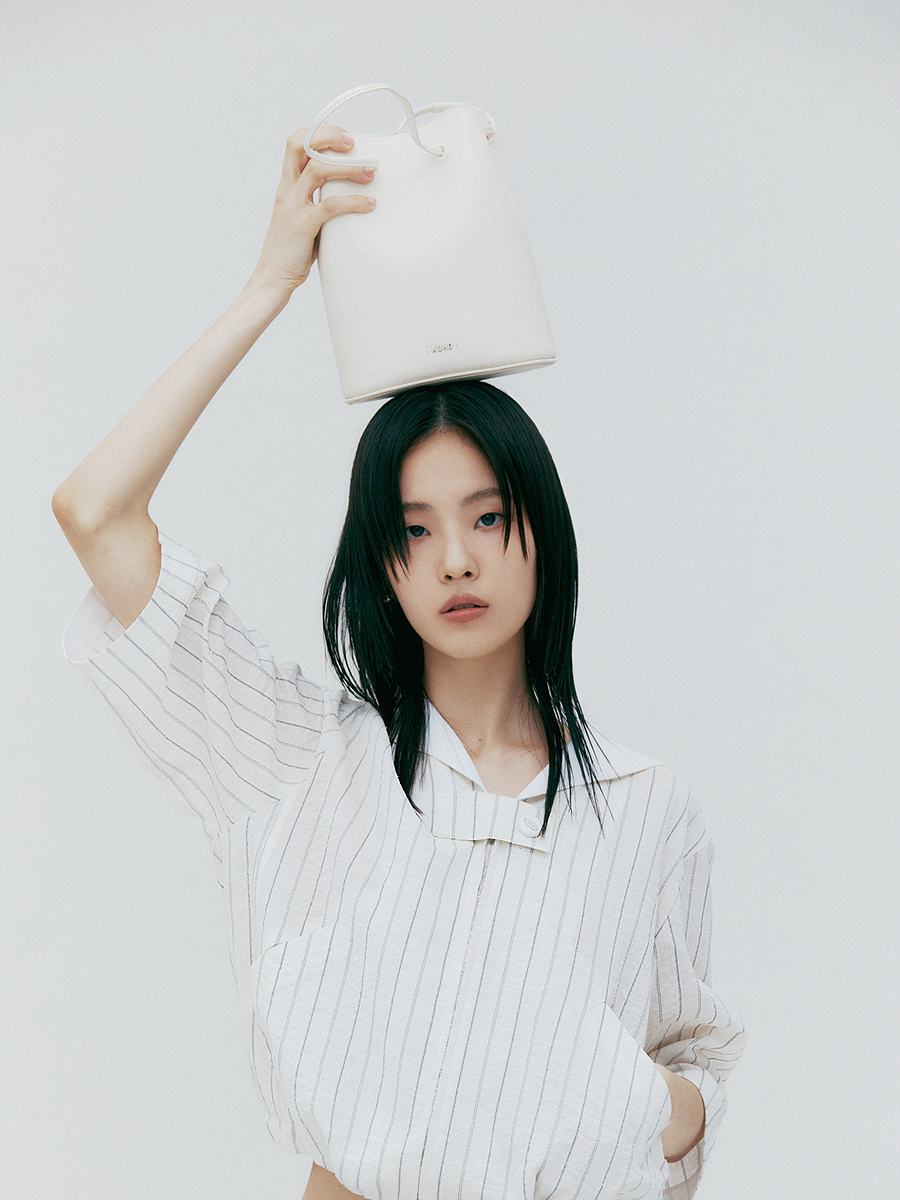 구호 레더 미니 버킷백