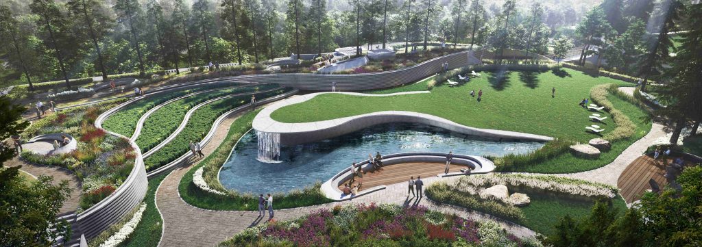 래미안 와이츠 조경시설 '레이크 포레스트'