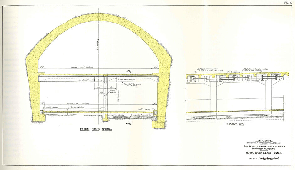 San Francisco Oakland Bay Bridge Proposed Revisions: Yerba Buena Island Tunnel (1957) by Eric Fischer is licensed under CC by 2.0