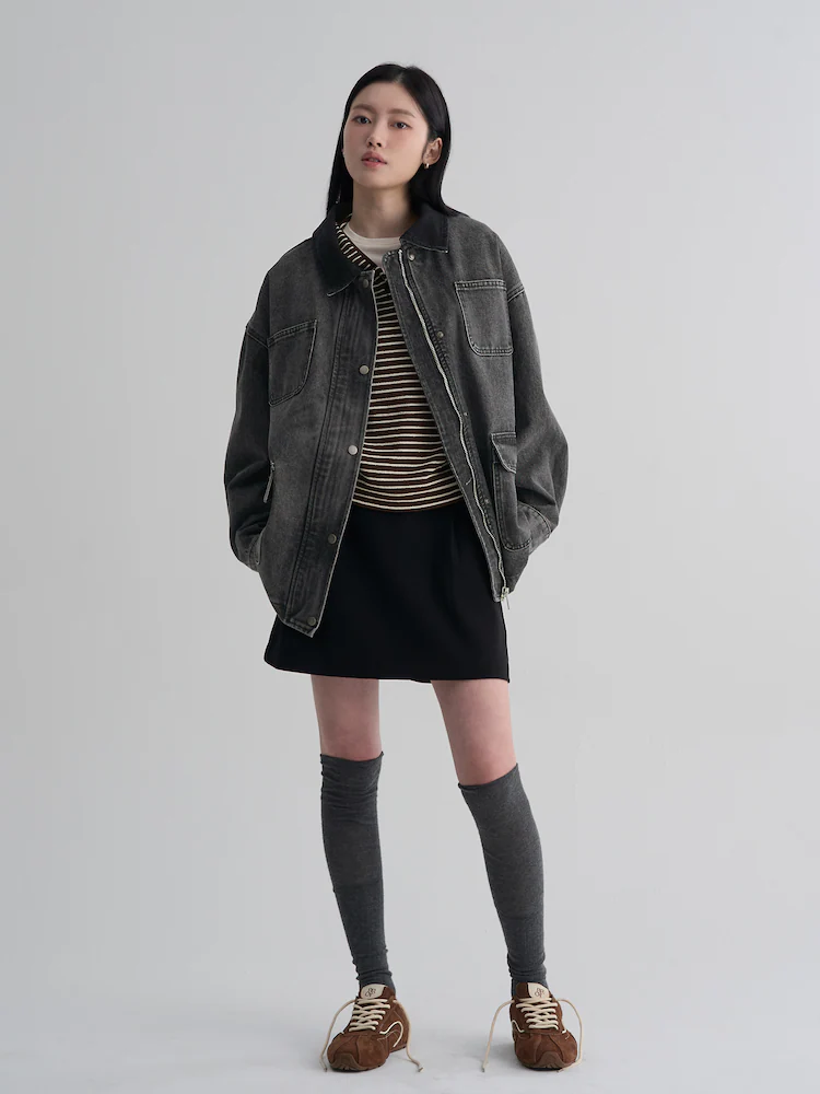 8seconds Denim Work Jacket in black delivers a relaxed, vintage-inspired layer for everyday spring styling