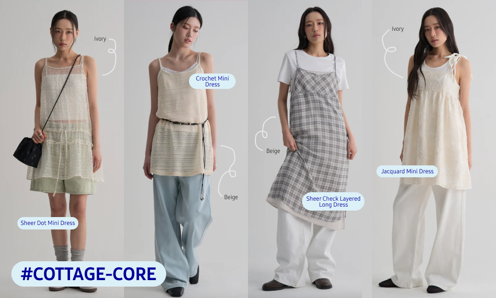 8seconds sheer, crochet, check, and jacquard dresses introduce lightweight texture and layered summer styling