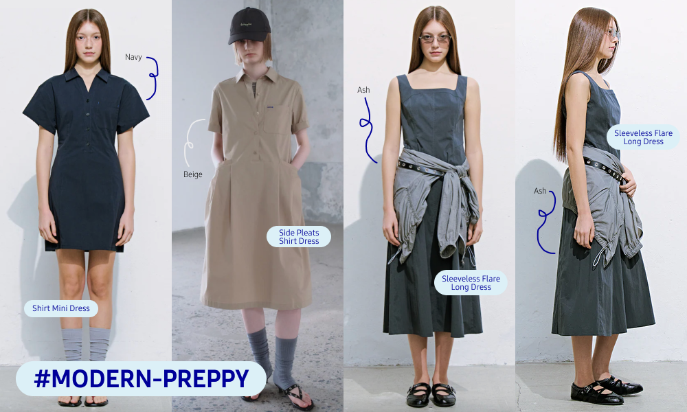 kuho plus shirtdresses and flared silhouettes bring clean structure to modern summer dressing