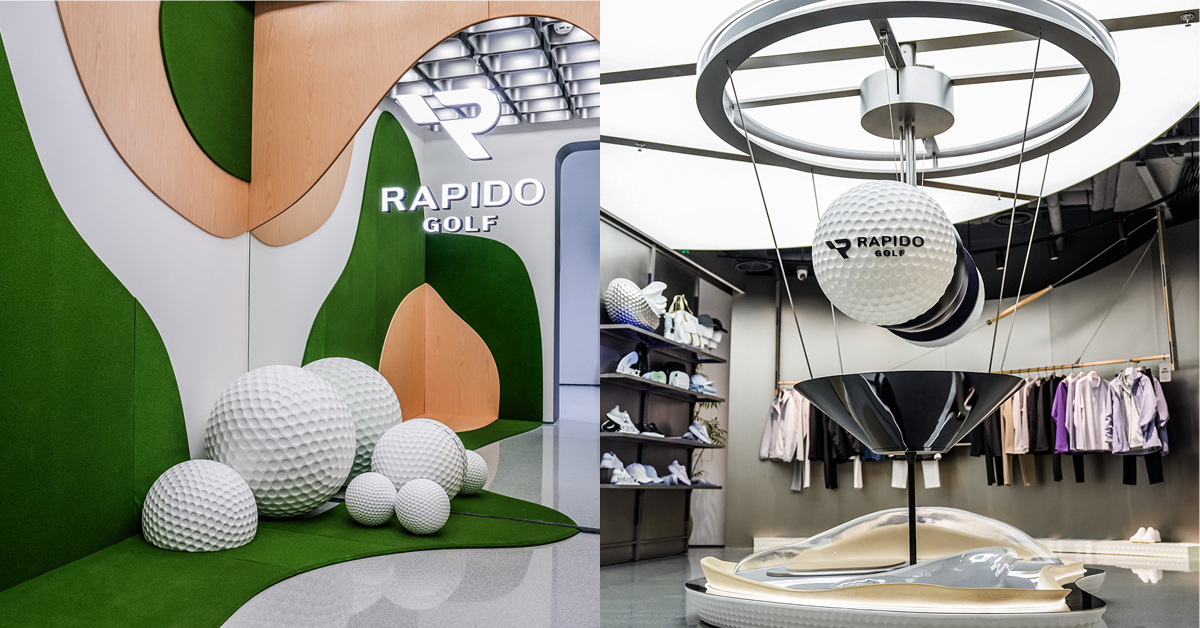 RAPIDO GOLF’s Shanghai flagship store in Shangxianfang, a historic Shikumen complex on Huaihai Middle Road