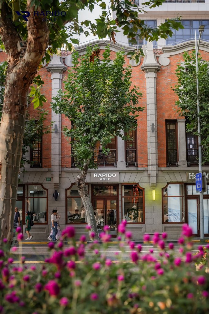 RAPIDO GOLF’s Shanghai flagship store sits within Shangxianfang’s historic red-brick Shikumen architecture